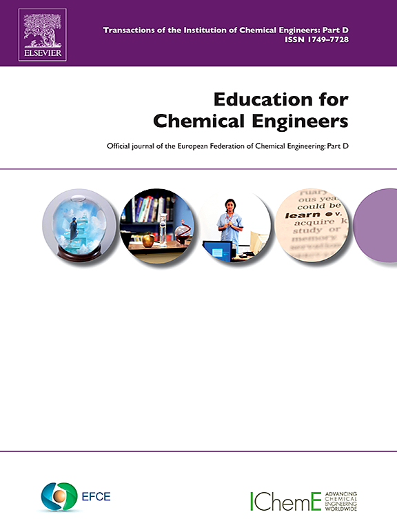 Go to journal home page - Education for Chemical Engineers